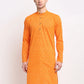 Jompers Men's Yellow Cotton Printed Kurta Only( KO 604 Yellow )