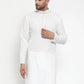 Jompers Men's White Woven Kurta Only ( KO 617 White )