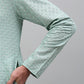 Men's Green Chikankari Embroidered and Sequence Kurta Only