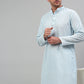 Men's Sky Blue Chikankari Embroidered and Sequence Kurta Only
