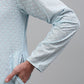 Men's Sky Blue Chikankari Embroidered and Sequence Kurta Only