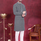 Men's Sequins Embroidered Kurtas ( KO 5013 Grey )