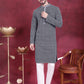 Men's Sequins Embroidered Kurtas ( KO 5013 Grey )