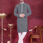 Men's Sequins Embroidered Kurtas ( KO 5013 Grey )