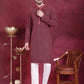 Men's Sequins Embroidered Kurtas ( KO 5013 Magenta )