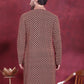 Men's Sequins Embroidered Kurtas ( KO 5013 Orange )