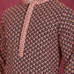 Men's Sequins Embroidered Kurtas ( KO 5013 Orange )