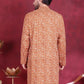 Men's Digital Printed Kurtas. ( KO 5014 Mustard )