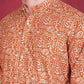 Men's Digital Printed Kurtas. ( KO 5014 Mustard )