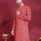 Men's Digital Printed Kurtas. ( KO 5014 Red )