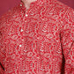 Men's Digital Printed Kurtas. ( KO 5014 Red )