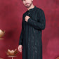 Men's Sequins Chikankari Embroidered Kurtas. ( KO 5015 Olive )
