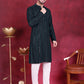 Men's Sequins Chikankari Embroidered Kurtas. ( KO 5015 Olive )