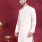 Men's Sequins Chikankari Embroidered Kurtas. ( KO 5015 White )