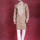 Men's Sequins Embroidered Kurtas. ( KO 5019 Beige ) [FF] [I-1-4]