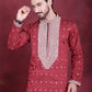 Men's Sequins Embroidered Kurtas. ( KO 5019 Maroon ) [FF] [I-1-4]