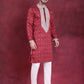 Men's Sequins Embroidered Kurtas. ( KO 5019 Maroon ) [FF] [I-1-4]