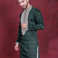 Men's Sequins Embroidered Kurtas. ( KO 5019 Olive )