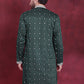 Men's Sequins Embroidered Kurtas. ( KO 5019 Olive )