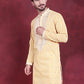 Men's Sequins Embroidered Kurtas. ( KO 5019 Yellow ) [FF] [I-1-4]