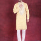 Men's Sequins Embroidered Kurtas. ( KO 5019 Yellow ) [FF] [I-1-4]