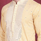 Men's Sequins Embroidered Kurtas. ( KO 5019 Yellow ) [FF] [I-1-4]