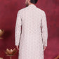 Men's Chikankari Embroidered Kurtas. ( KO 5020 Grey )