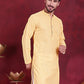 Men's Chikankari Embroidered Kurtas. ( KO 5021 Beige )