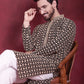 Men's Sequins Embroidered Kurtas ( KO 5023 Black )