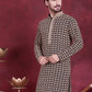 Men's Sequins Embroidered Kurtas ( KO 5023 Black )