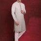 Men Sequins Embroidered Kurtas ( KO 5025Pista )