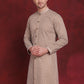 Men Sequin Chikankari Front Open Kurtas ( KO 5029Beige )
