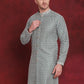 Men Sequin Chikankari Front Open Kurtas ( KO 5029Green )