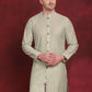 Men Sequin Chikankari Front Open Kurtas ( KO 5029Pista )