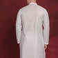 Men Sequin Chikankari Front Open Kurtas ( KO 5029Sky )
