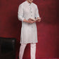 Men Sequin Chikankari Front Open Kurtas ( KO 5029Sky )