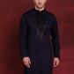 Men Sequins Embroidered Kurtas ( KO 5030Navy )
