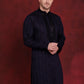 Men Sequins Embroidered Kurtas ( KO 5030Navy )