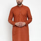 Jompers Men Brown Chikan Kurta Only ( KO 561 Brown )