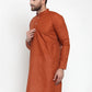 Jompers Men Brown Chikan Kurta Only ( KO 561 Brown )