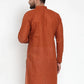 Jompers Men Brown Chikan Kurta Only ( KO 561 Brown )