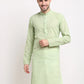 Jompers Men Green Chikan Kurta Only ( KO 561 Green )