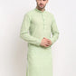 Jompers Men Green Chikan Kurta Only ( KO 561 Green )