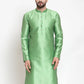 Jompers Men Green & White Self Design Kurta Only ( KO 589 Green )