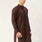 Men's Woven Design Jacquard Kurtas ( KO 597 Green )