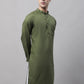 Jompers Men's Cotton Solid Kurtas