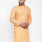 Jompers Men's Orange Cotton Solid Kurta Only ( KO 611 Orange )