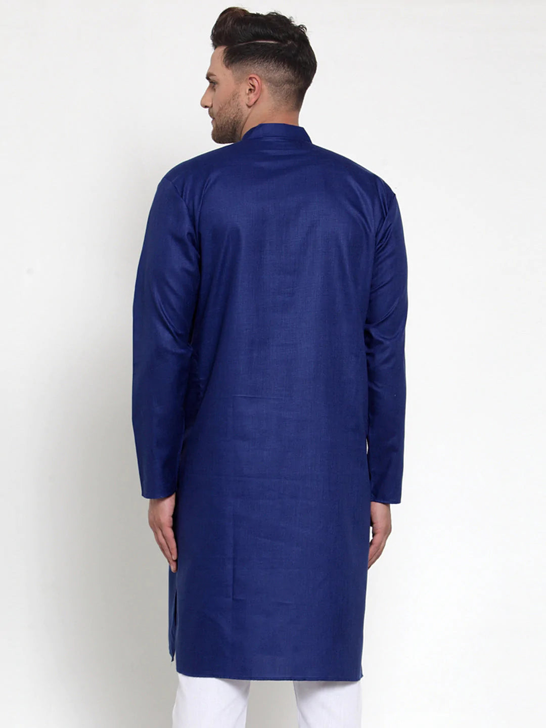 Jompers Men's Royal Blue Cotton Solid Kurta Only ( KO 611 Royal )