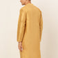 Jompers Men's Solid Dupion Silk Kurtas ( KO 636Dark-Golden )