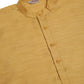 Jompers Men's Solid Dupion Silk Kurtas ( KO 636Dark-Golden )